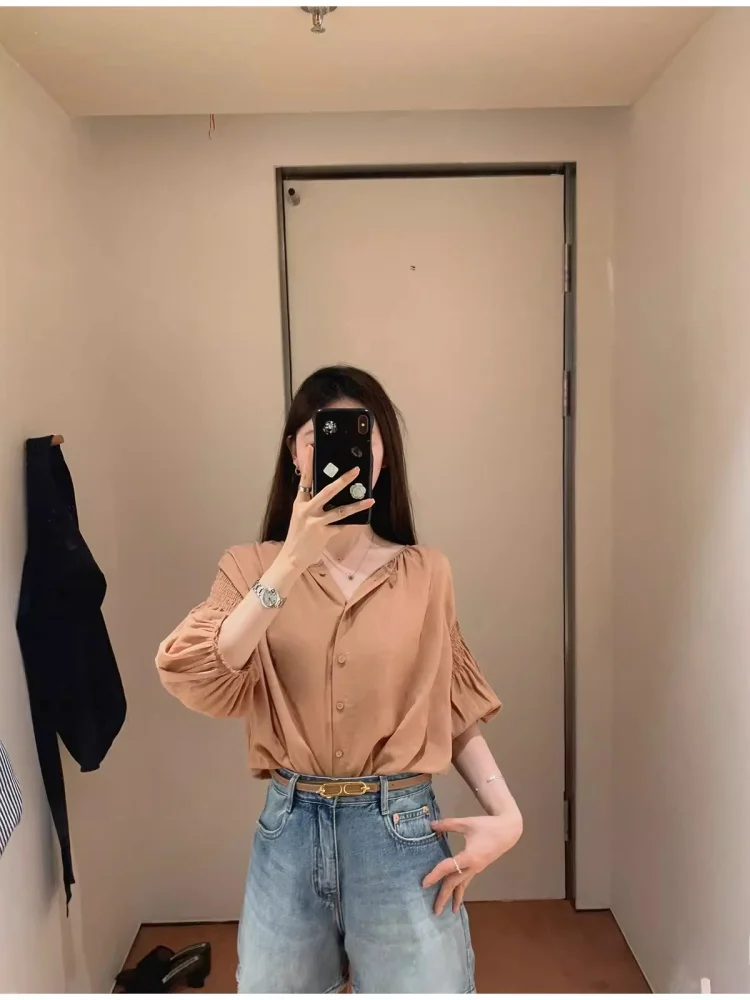 

Seeyouiceland Small irt Cotton 00% Cable Knit Wood Ear Design Summer 2024 Women's Premium Faion irt