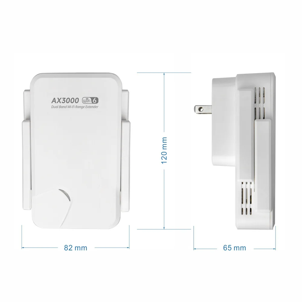 Imagem -05 - Dual Band Long Range Wireless Wifi Repetidor Extensor Impulsionador de Sinal ao ar Livre Wifi6 Ax3000 3000mbps 2.4g 5.8ghz