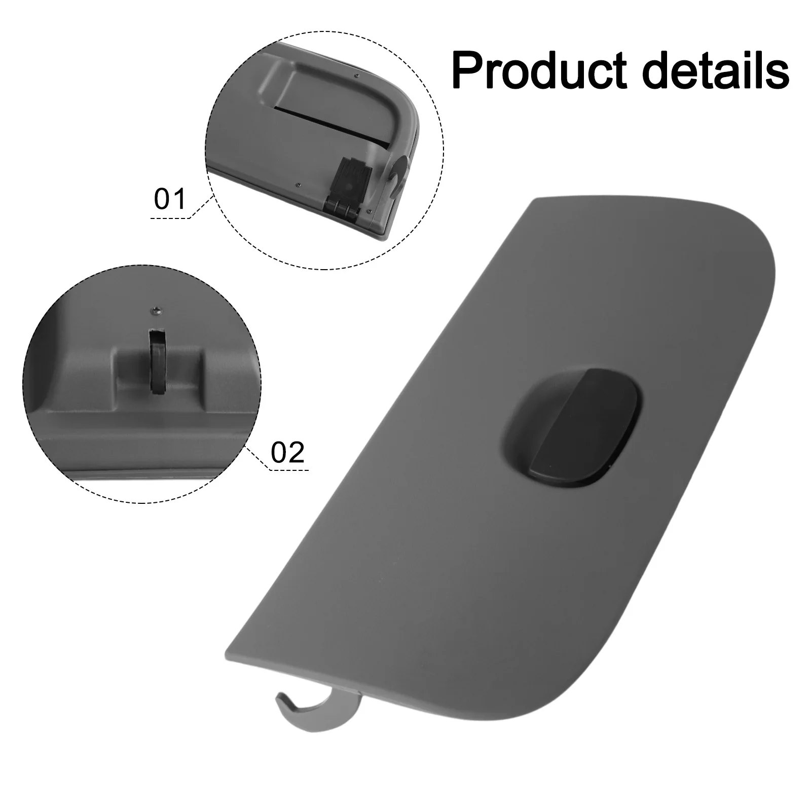 Car Glove Box Cover Co-pilot Glove Box Cover Easy To Use Non-deformable Structure Practical And Reliable Black
