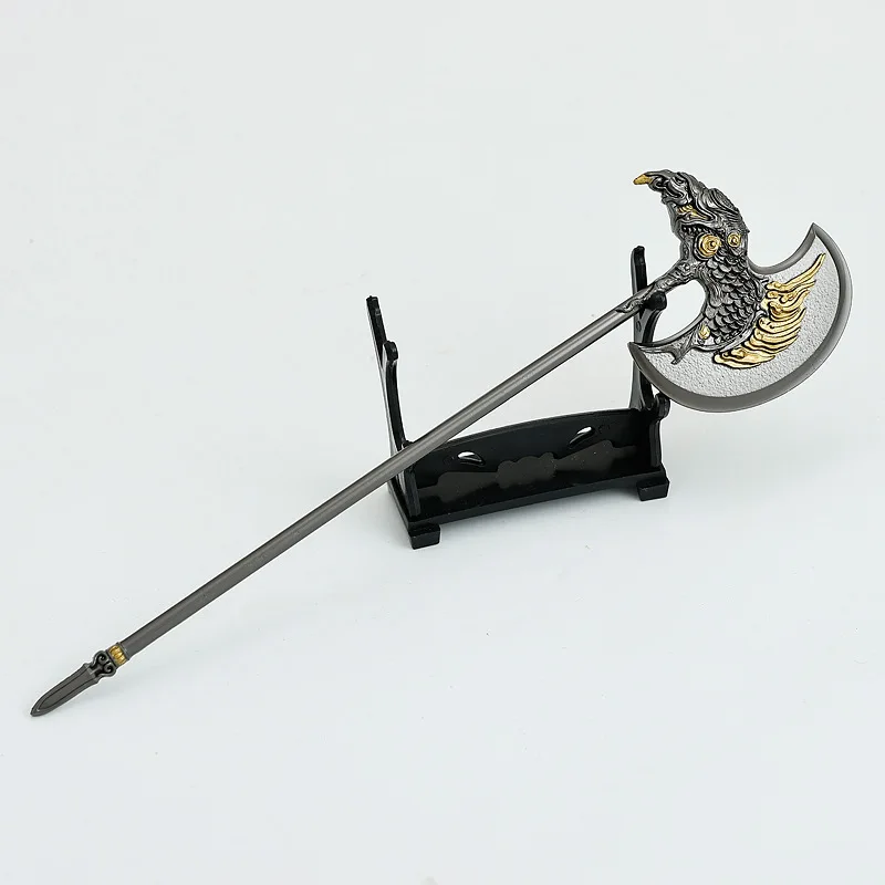 "Novelist" film and television peripheral weapons model copper tiger axe 22CM all-metal sword keychain pendant gift Ornaments