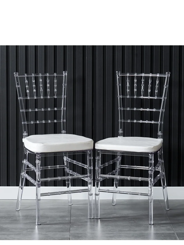 Hotel and Wedding Crystal Transparent Chiavari Chair for Hotel and Banquet, Outdoor Wedding Chair