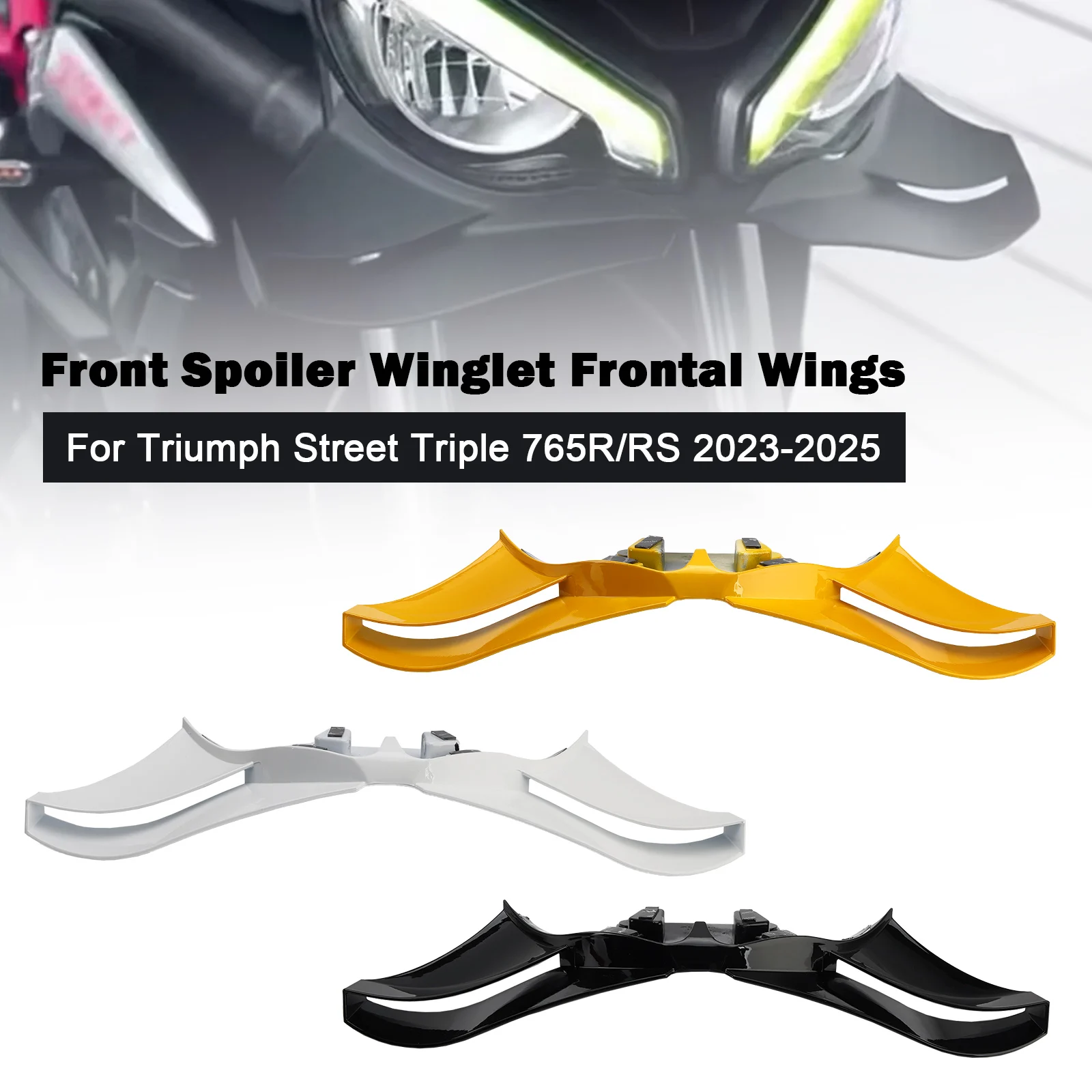 

Topteng Front Spoiler Winglet Frontal Wings For Street Triple 765R/RS 2023 2024 2025