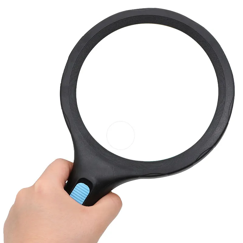 138 mm Big Lens Hand Held Illuminated 1.8x 5x Magnifying Glass Loupe Reading Magnifer for Low Vision Aids with 12 LED Light