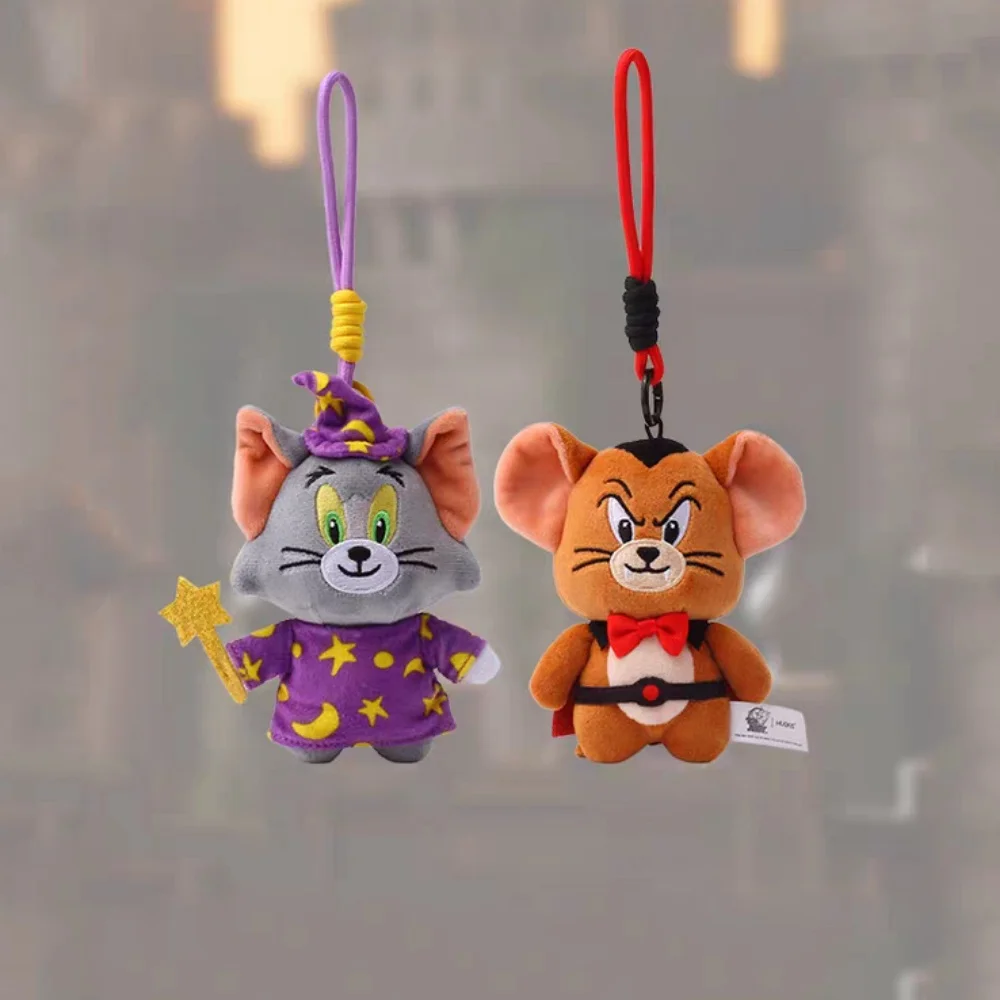 Genuíno tom e jerry vampiro série boneca de pelúcia kawaii mágico tom gato mochila decoração bonecas chaveiro meninas presentes aniversário