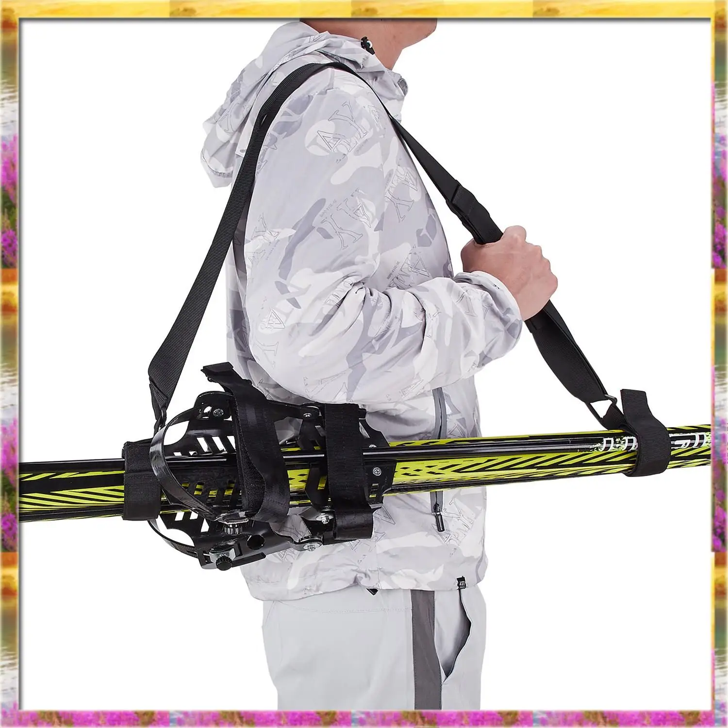 حزام كتف للتزلج صديق للميزانية، حزام ظهر للتزلج قابل للتعديل، حزام حبال للرجال والنساء والأطفال
