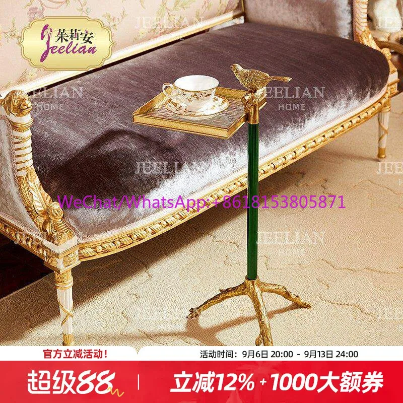 Home Furnishing European Italian Light Luxury All Copper Art Edge Corner Living Room Sofa Leisure Gold