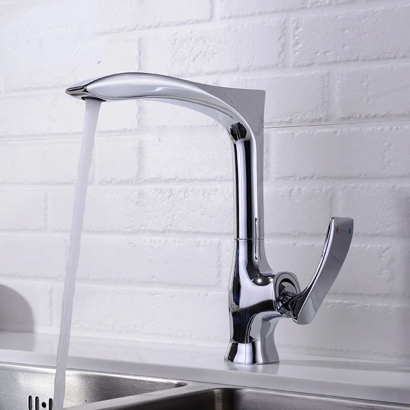 Kitchen Sink Faucet Home Kitchen 7-word Wash Basin Sink Hot and Cold Water Faucet Kitchen Faucet