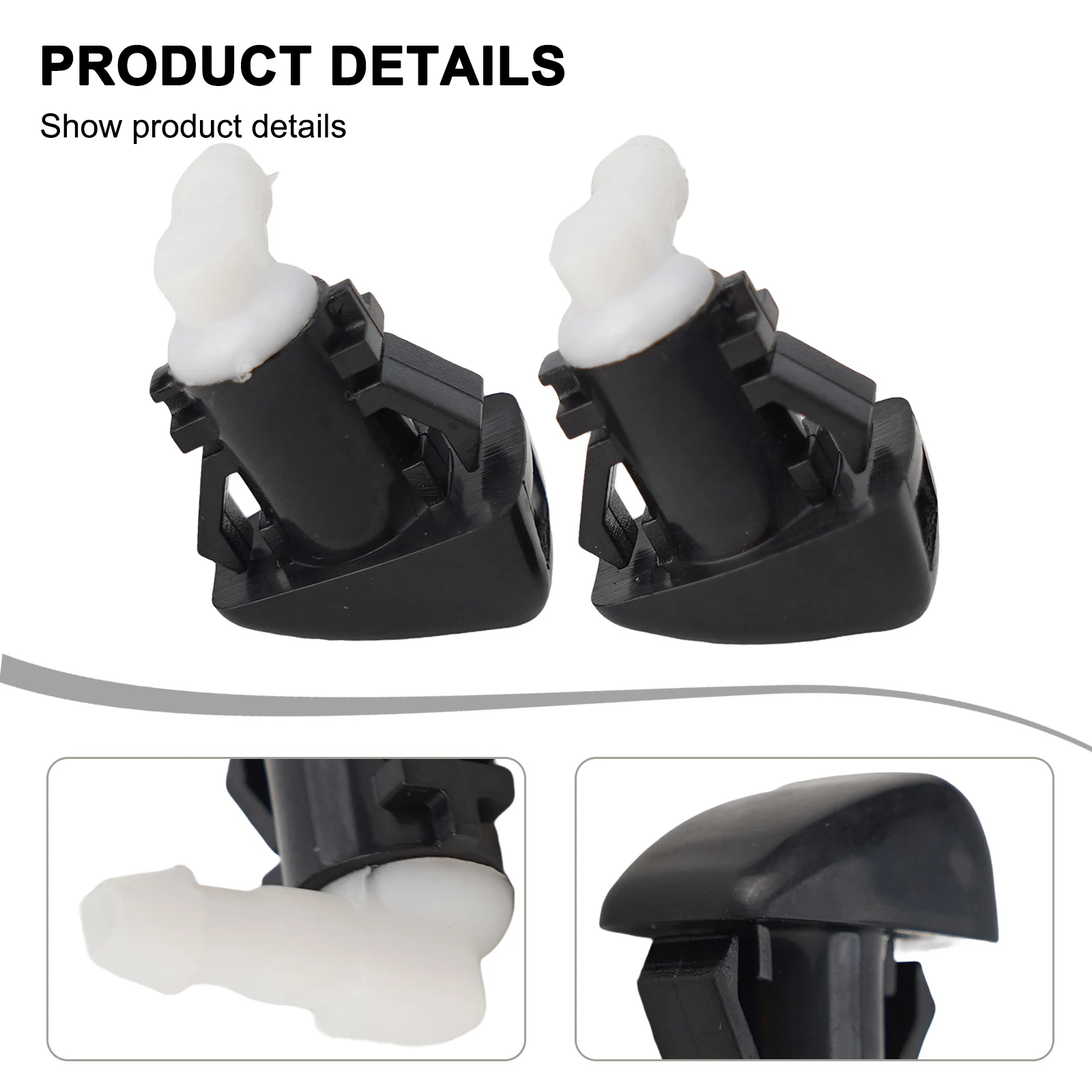 High Quality Washer Nozzles 2pcs Washer Wiper Nozzle Water Spout Outlet 68102968AB For Jeep Cherokee 2014-2017 Front Windshield