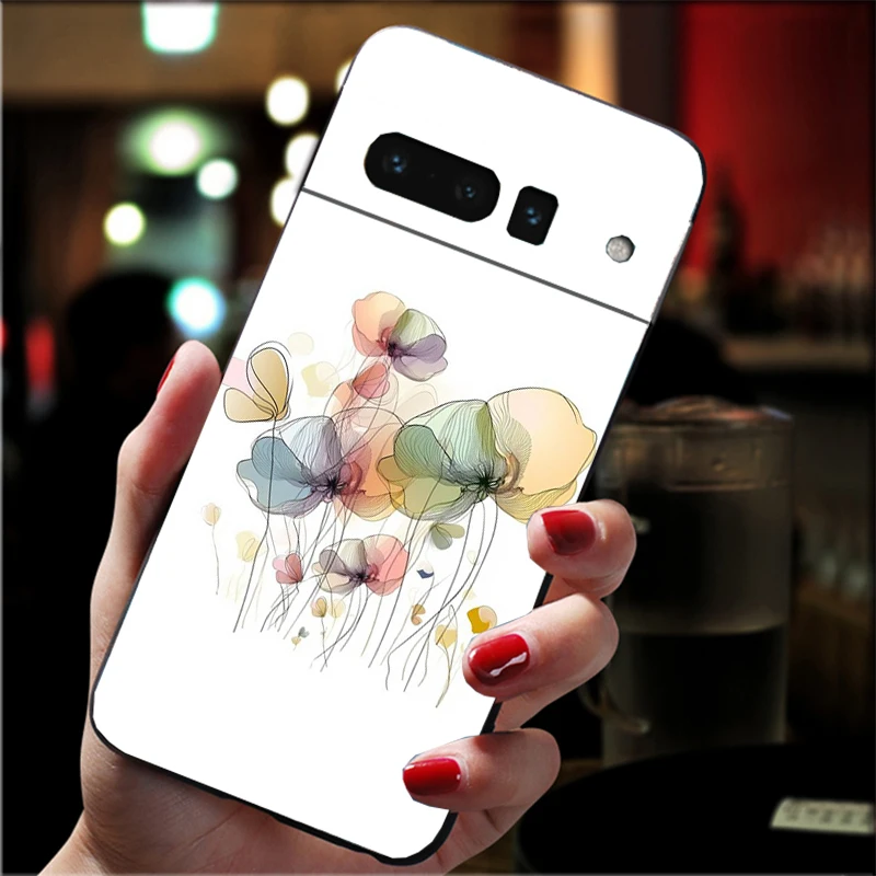 Funda de teléfono de flores silvestres para Google Pixel 10 9 Pro XL 9A 8 7 6 Pro Pixel 8A 7A 6A Pixel 8 7 6 5