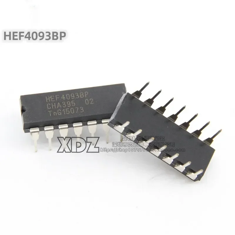 5pcs/lot HEF4093BP HEF4093 DIP-14 package Original genuine Trigger chip