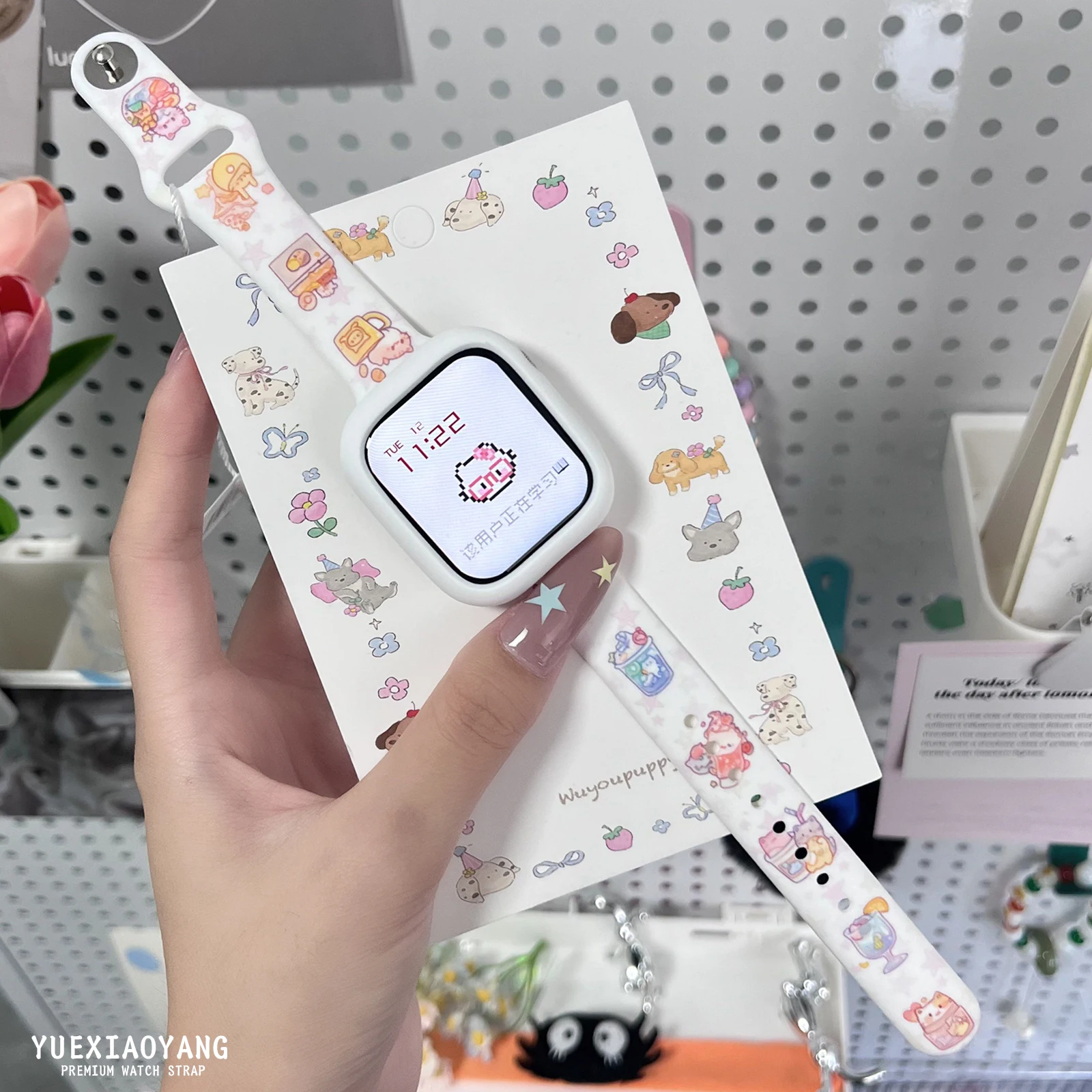 Ремешок с принтом Cute Cup Cat