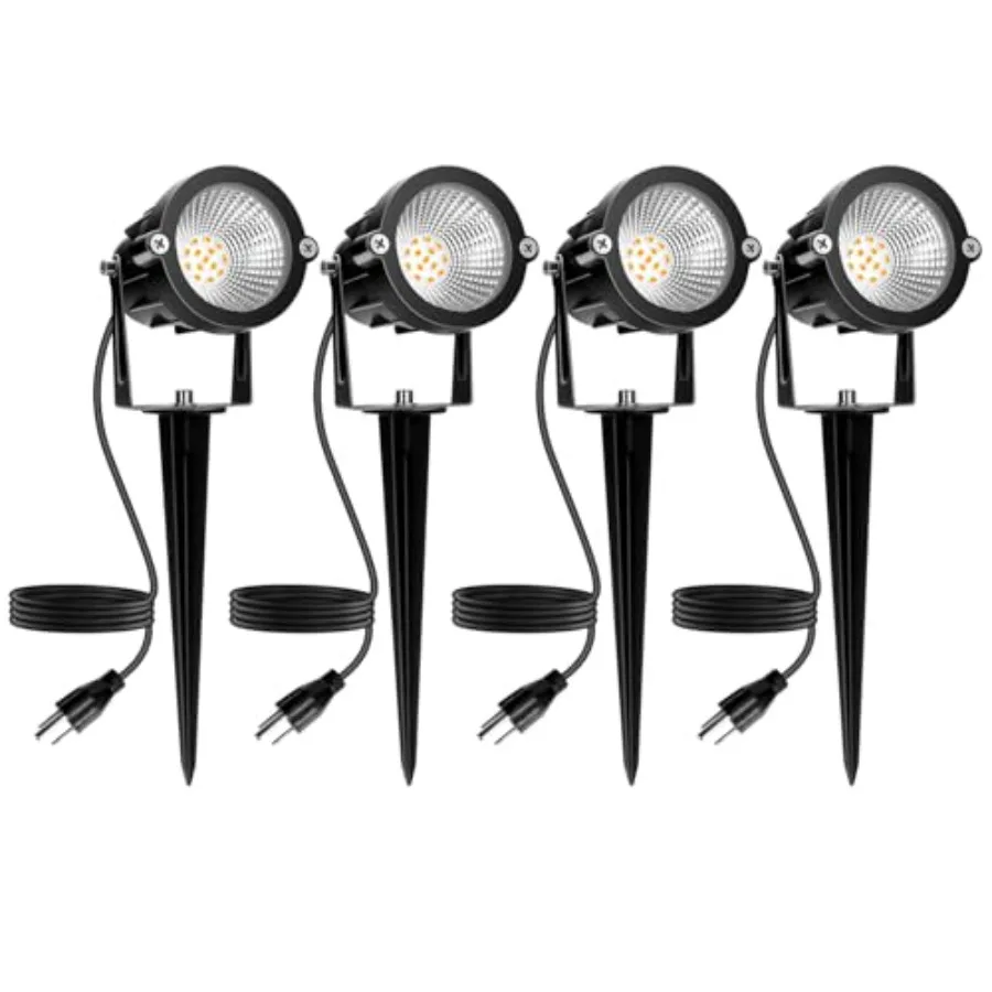 

Уличный прожектор 2700K 10W LED для сада, двора, деревьев, 120В, с подключением к сети, ландшафтное освещение с защитой IP65