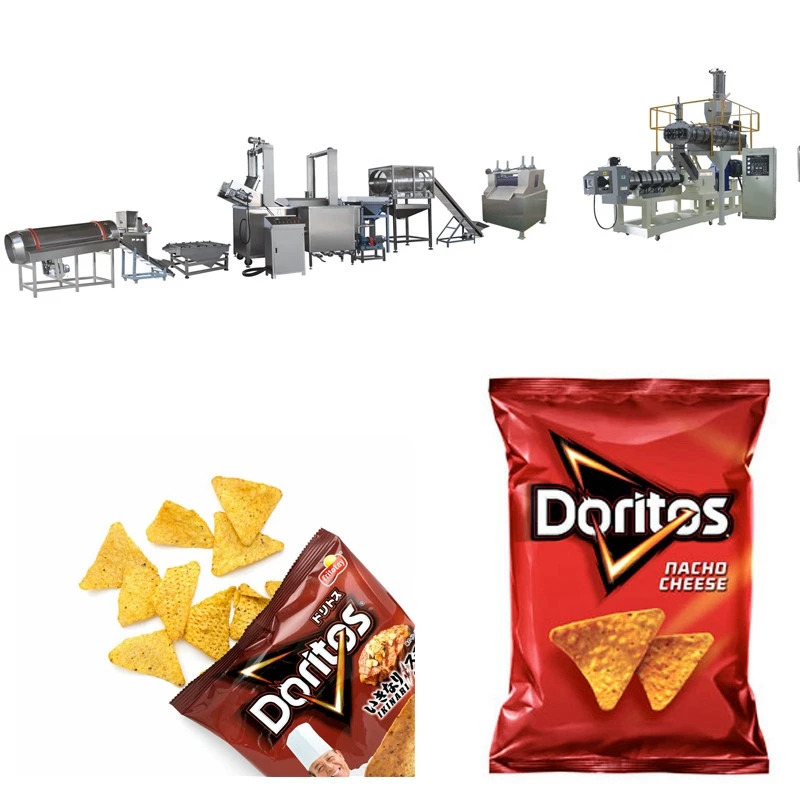 

Automatic Quality Fried Tortilla Chips Processing Line High Standard Corn Tortilla Doritos Chips Production Line