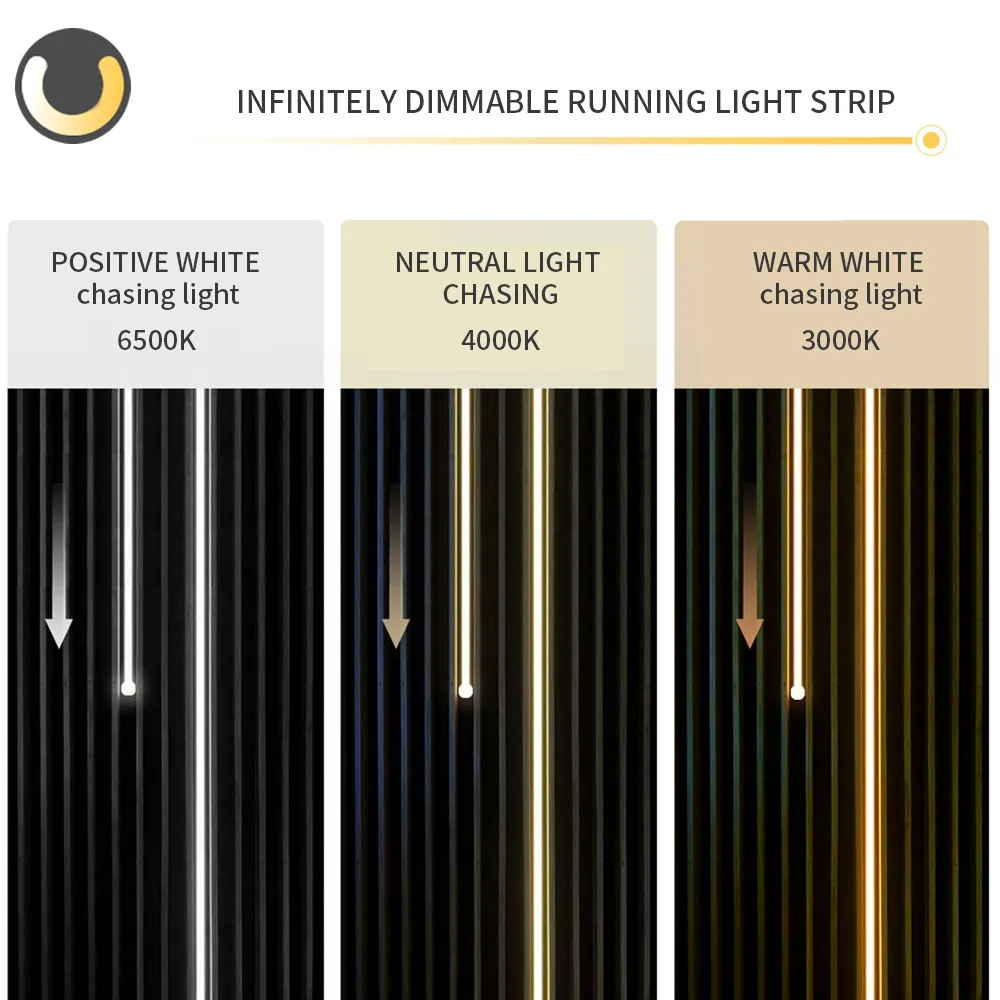 COB SPI WS2811 IC CCT LED Strip Light Addressable 576LEDs 2700K to 6500K  Flexible FOB High Density COB Tape RA90 10mm DC24V