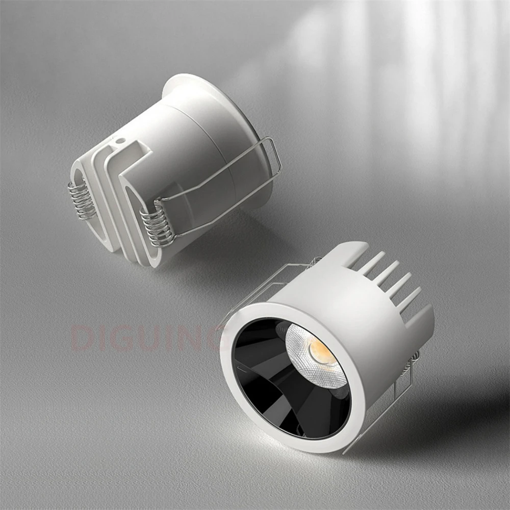 

Dimmable Embedded Spot Lights Recessed LED COB Downlight White Home Decor Aisle Living Room Bedroom Shop Ceiling Lamps Lighting