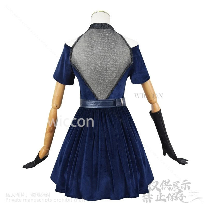 Mizi Anime Alien Stage Cosplay Costume Velvet Evening Lolita Dress IDOL Performance Suit Girl Woman Cos Pink Blue Wig Customized