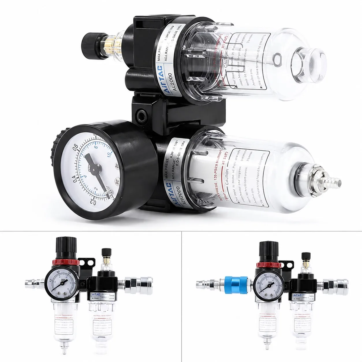 AFC2000 AFR2000 + AL2000 G1/4 air compressor oil and water separator air filter is used to reduce the pressure valve regulator