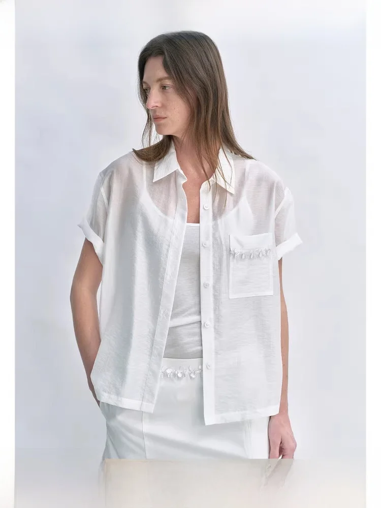 

Платье Planites Vol6 с драпировкой, коротким рукавом, из смеси лайкры и нейлона, перфорированное, с бисерным декором, свободного кроя, для повседневной носки