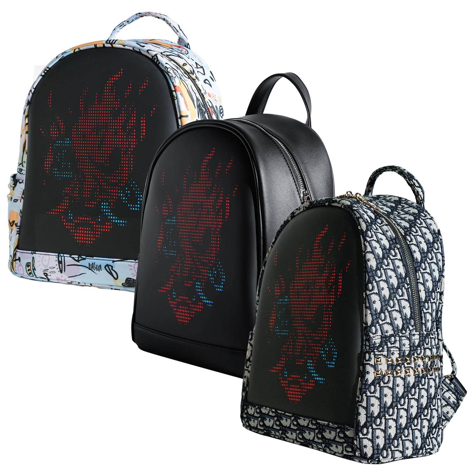 

Digital Backpack Girl LED Backpack with Programmable Screen Women Fashion Programming Laptop Backpack LED Backpack LED Bookbag
