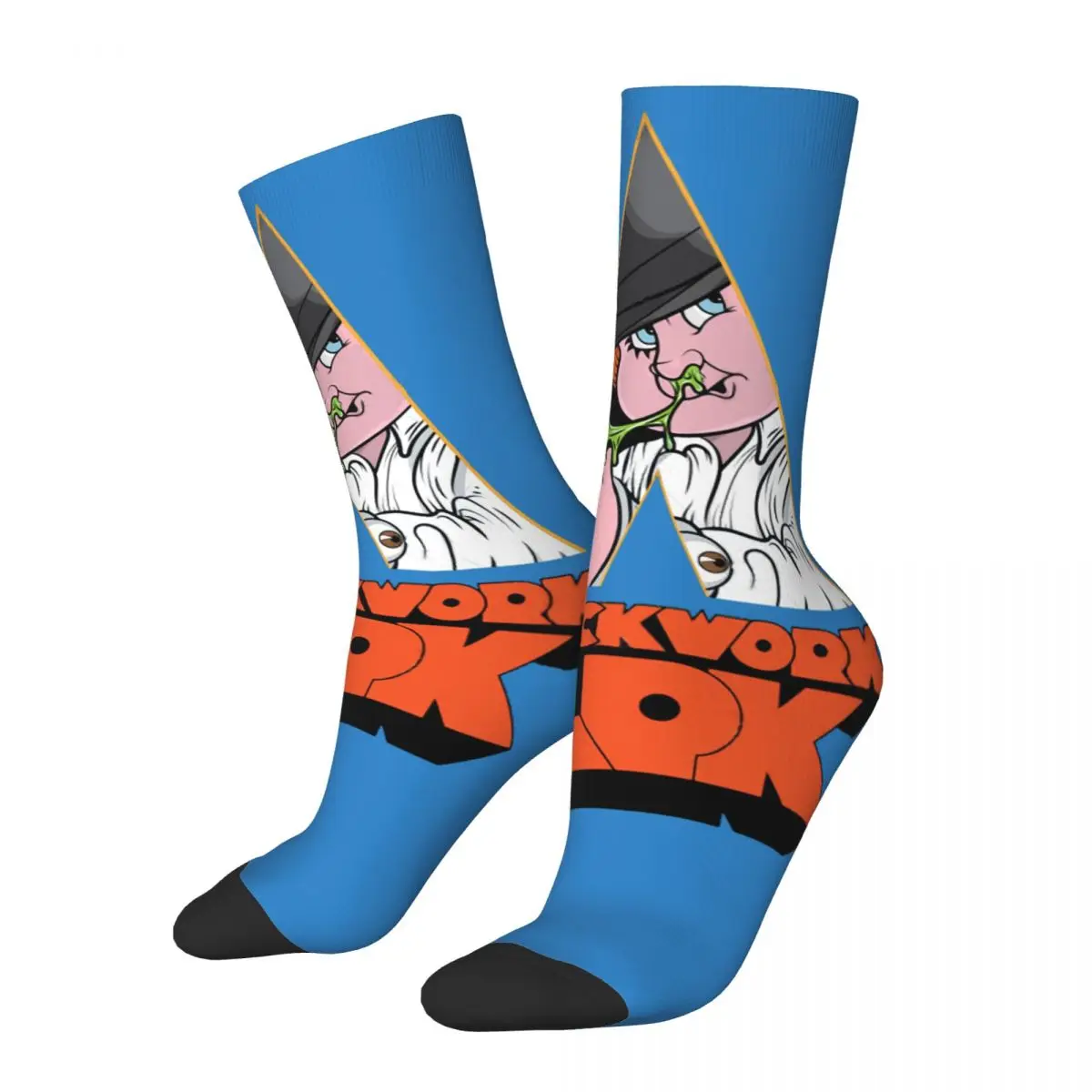 Happy Funny A Clockwork GPK Men's Socks Vintage Harajuku Garbage Pail Kids Cartoon Film Hip Hop Novelty Seamless Crew Crazy Sock