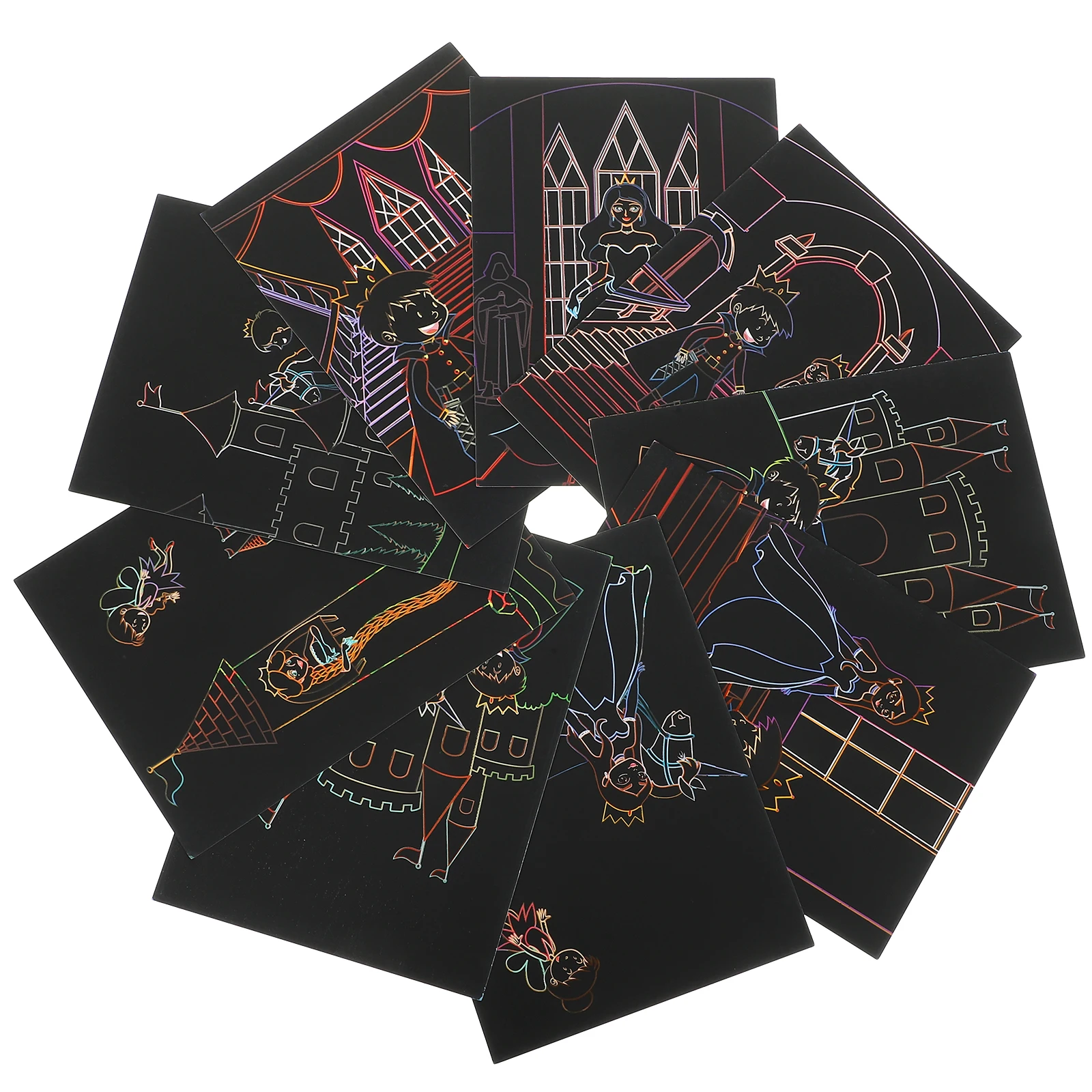 1 ensemble de papier de peinture à gratter, artisanat créatif pour enfants, fournitures de bureau amusantes, cadeaux pour étudiants, Coordination oculaire H, amélioration du reconnaissance des couleurs