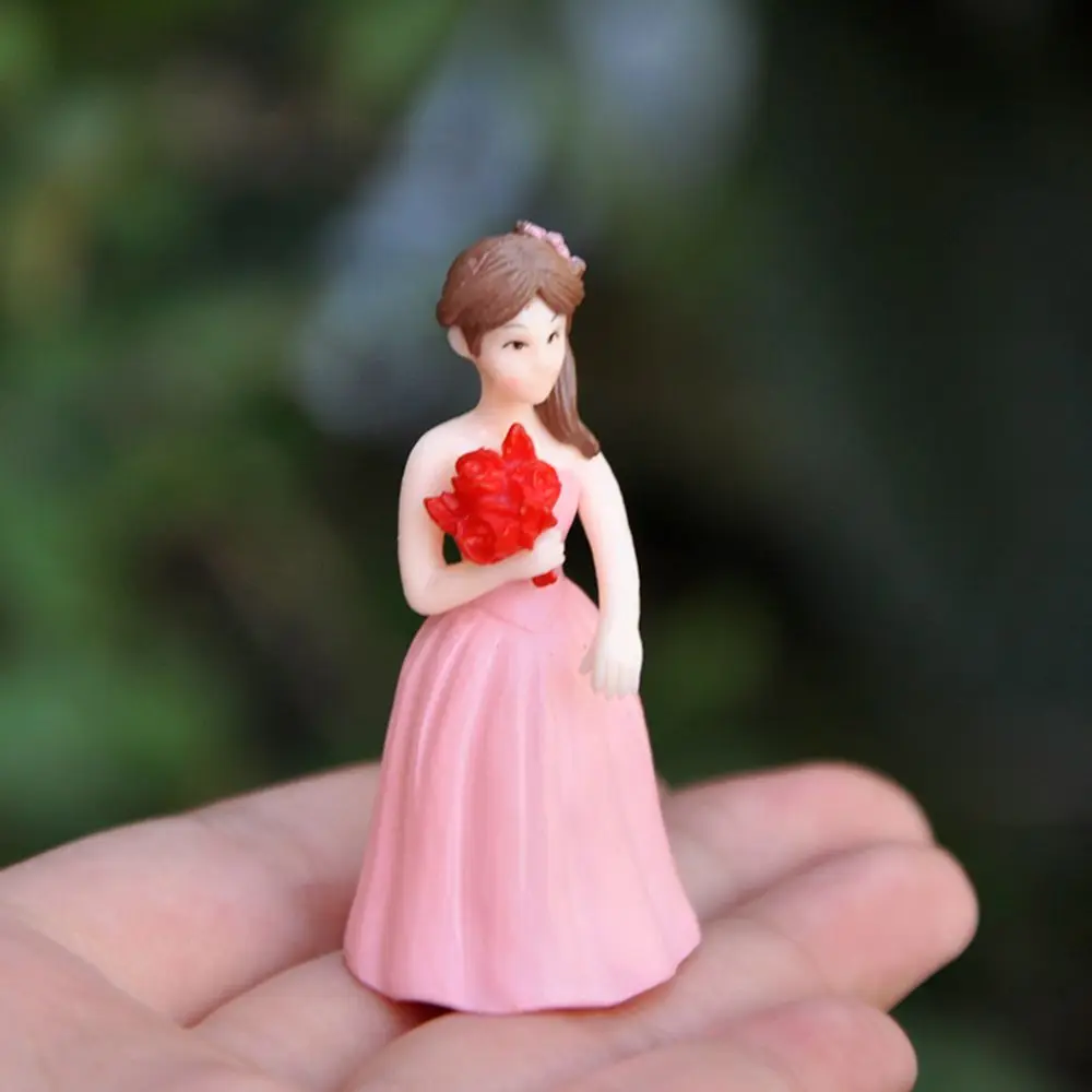 DIY PVC Micro Landscape Bonsai Proposing Home Decoration Couple Figurines Ornaments Wedding  Marriage Lover Miniatures