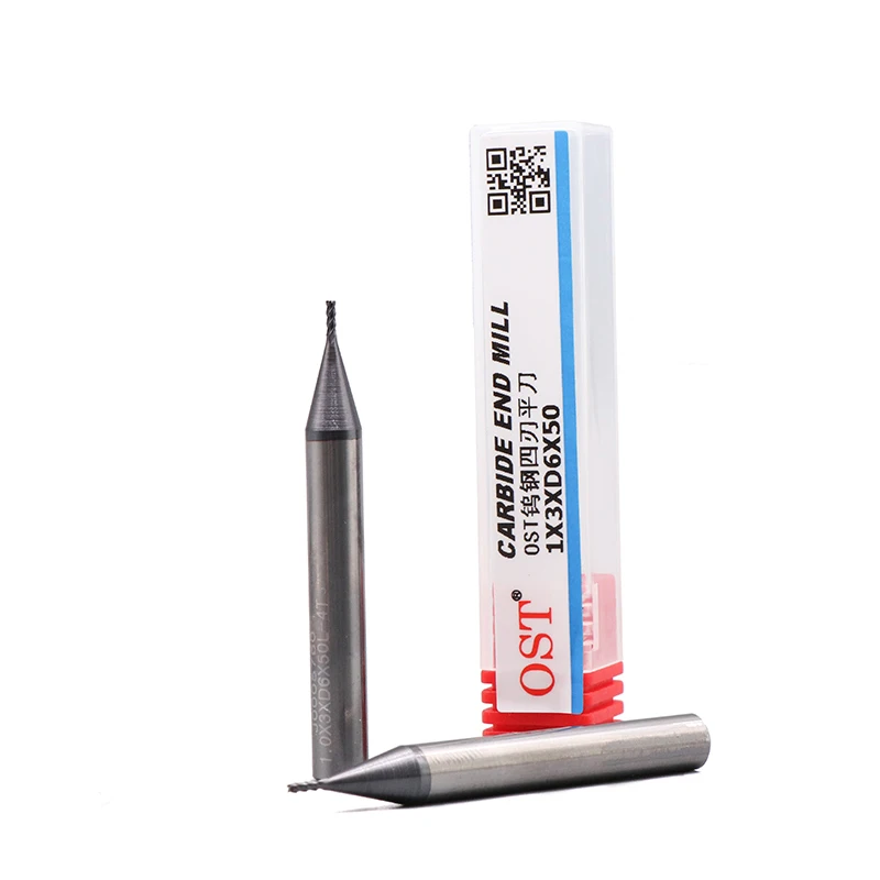 UNT Solid Carbide Fresa Coated CNC Router Milling HRC45 4 Flutes Square End Mill Cutters for Metal