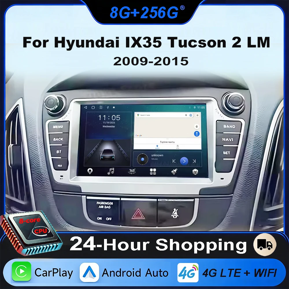 Radio Android para coche Hyundai IX35 Tucson 2 LM 2009-2015, actualización Carplay, radio para coche, reproductor multimedia, WIFI, Bluetooth, SIN ranura para DVD