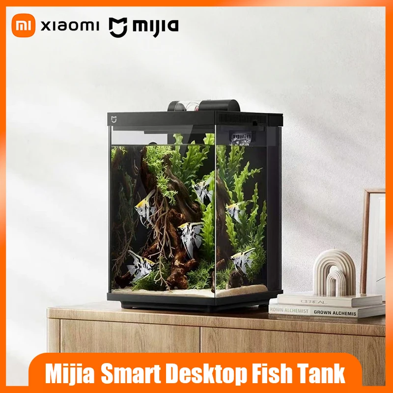 

Xiaomi Mijia Smart Desktop Fish Tank 10L Panoramic Glass APP Intelligent Control Automatic Feeding Three Cycle Filtering