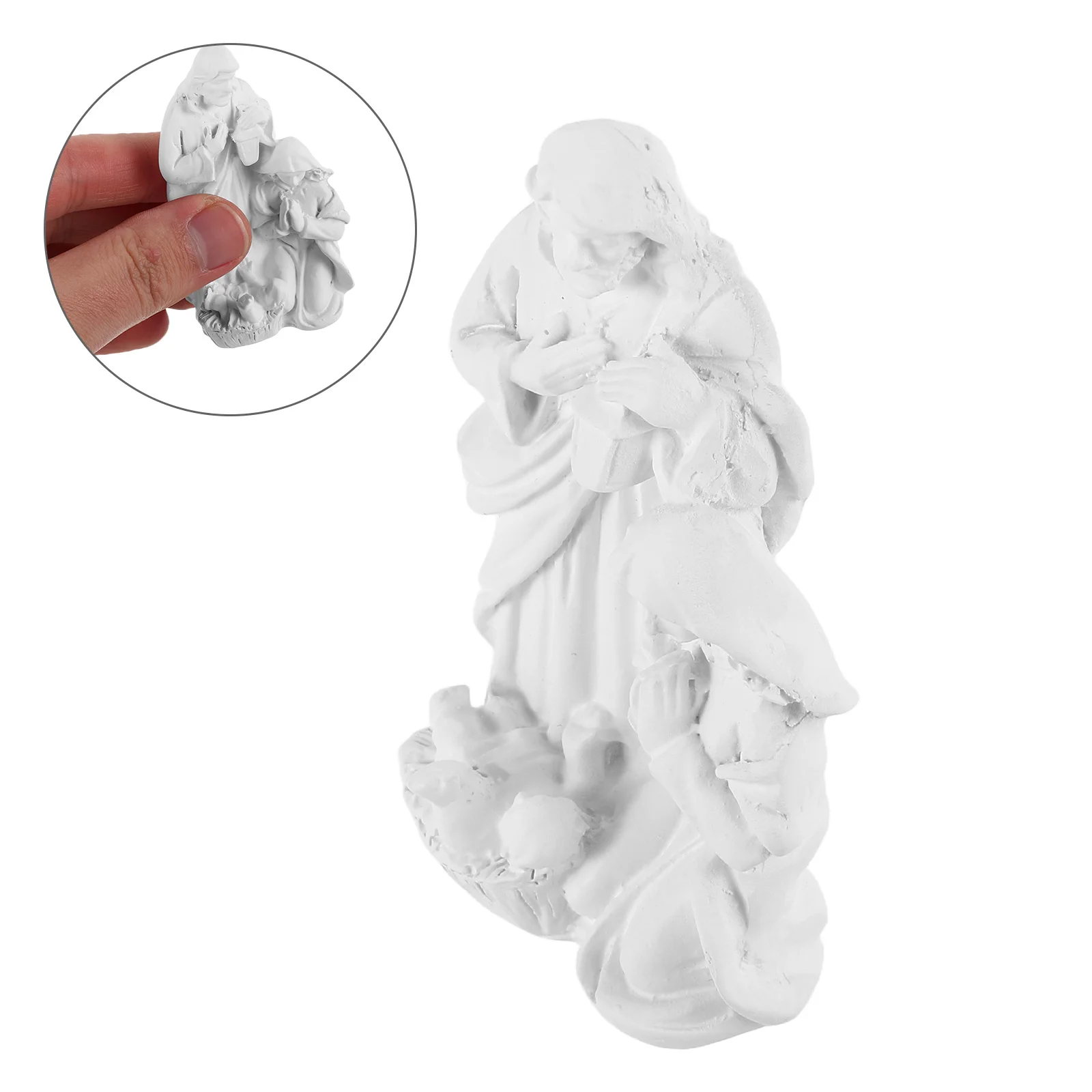 

Resin Family Figurines Home Decor Jesus Ornaments Unique Design Versatile Placement Festive Atmosphere Interior Beauty