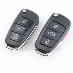 for Audi A3 Q3 A2 A4 A6 A6L A8 Q7 TT A1Allroad R8 S6 SQ5 RS4 A4L S3 RC3 Car Key Fob Case Shell Housing