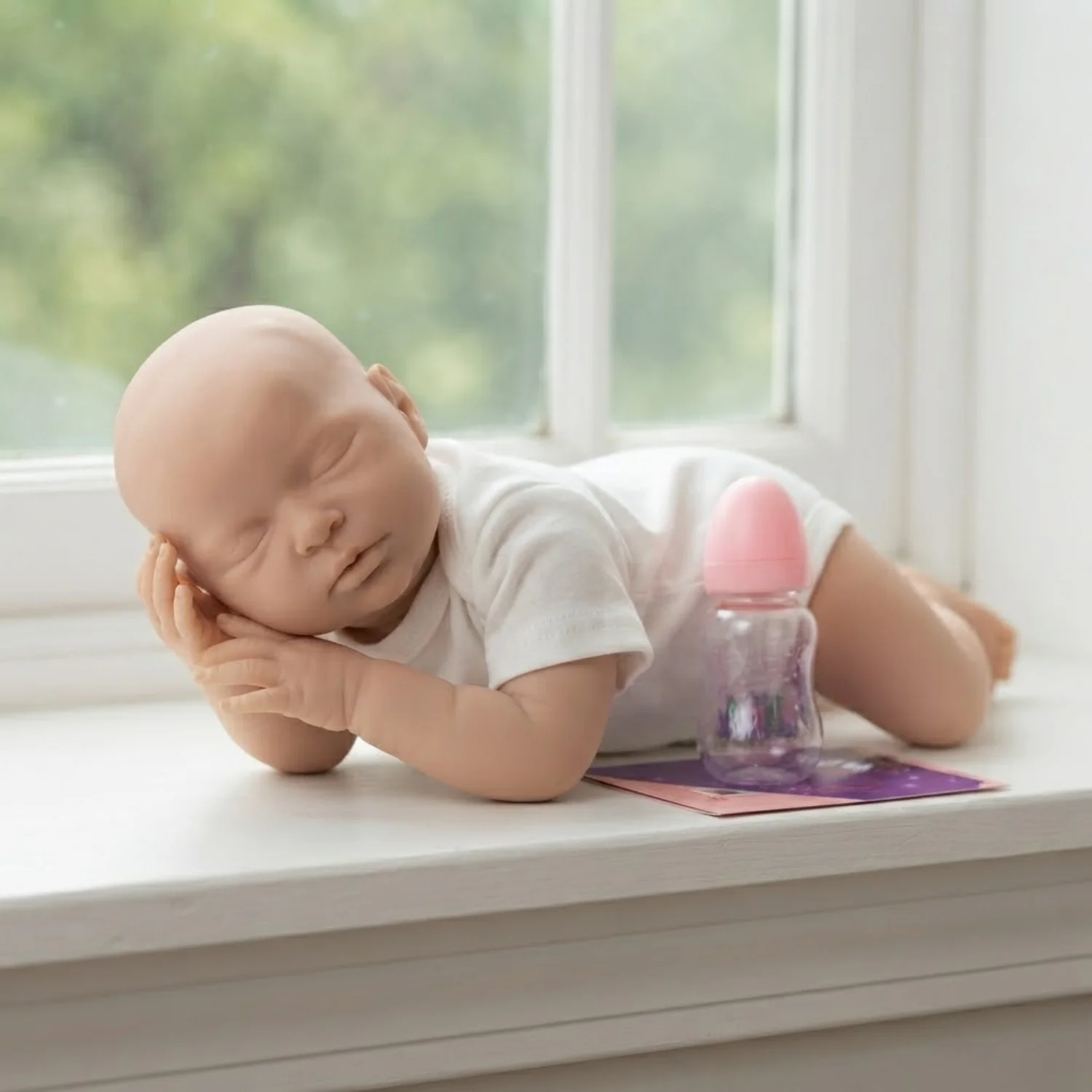 1 PC 45CM Washable Laura Toy Open Mouth Unpainted Full Solid Silicone Reborn Doll Collectible Boneca Reborn Corpo De Silicone