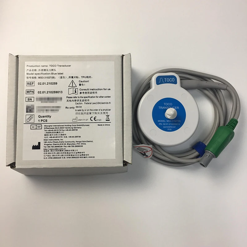 Fetal TOCO Transducer MS3-31527 (B) 6pin single slot ECG connector For EDAN F2/F3/F6/F9