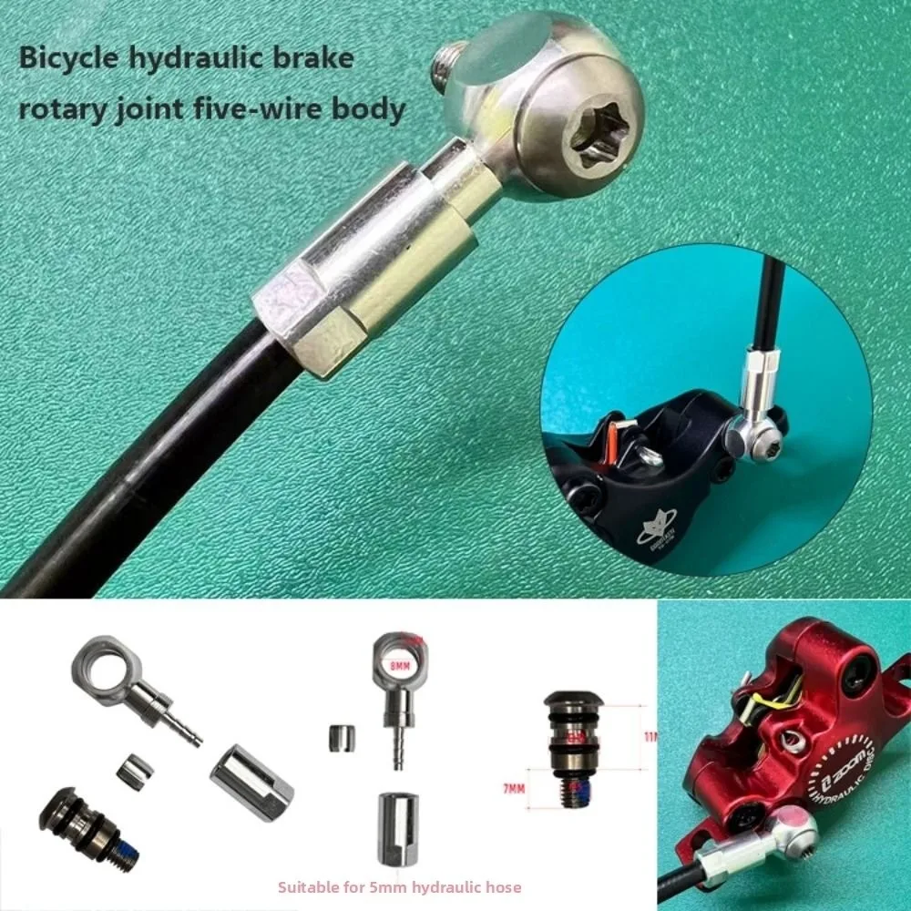 Fitting Features 5-wire Rotatable Body Bicycle Hydraulic Brake Oil Pipe Oil Brake Pipe Connection