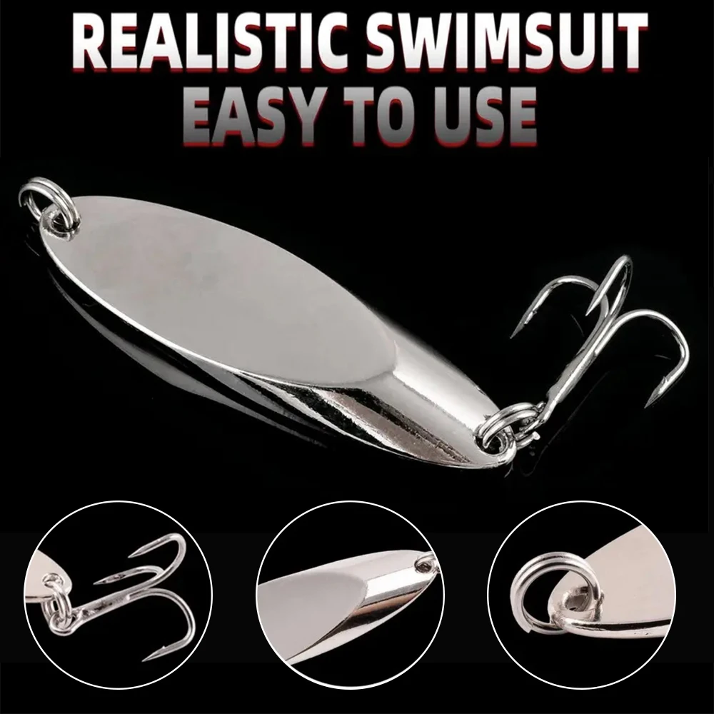 Lure Fishing Bait Bionic Swing VIB Metal Spinner Bait With Fish Hook for Sea Fishing Bass and Trout