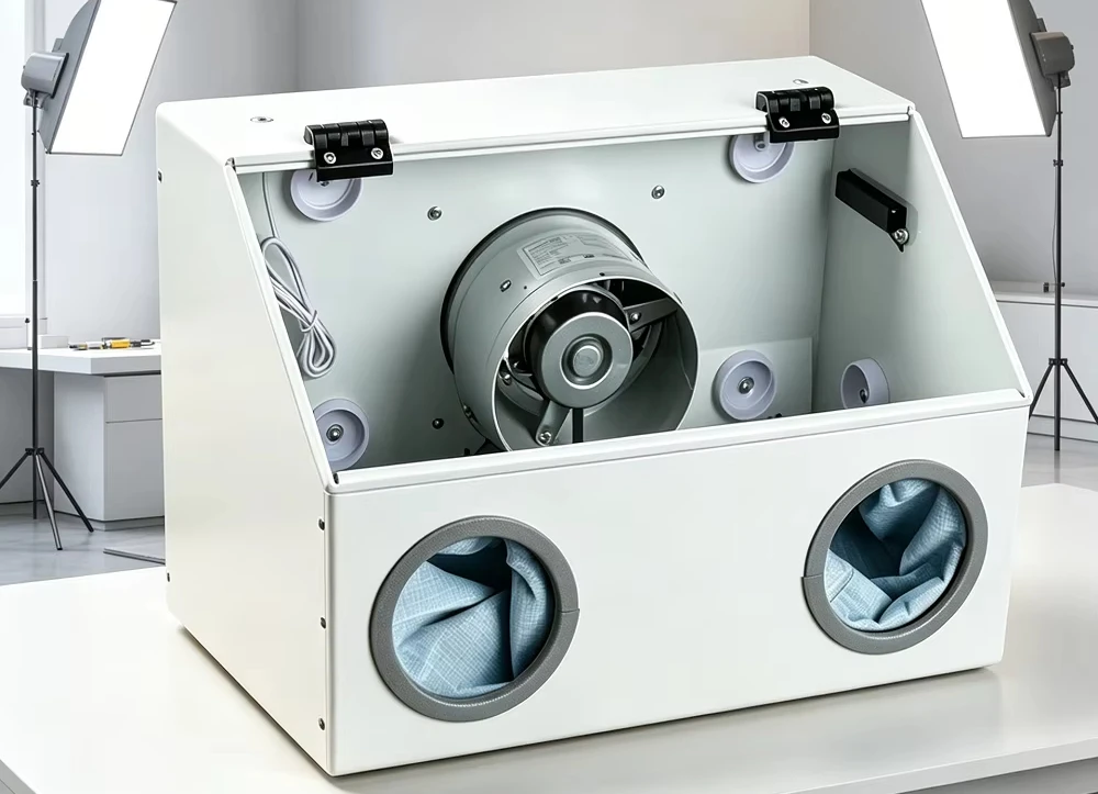 Structure Dust Box Ventilation Fan Dust Extraction Box for Craft Work Sanding Polishing 220V Grinding Dust Box Metal