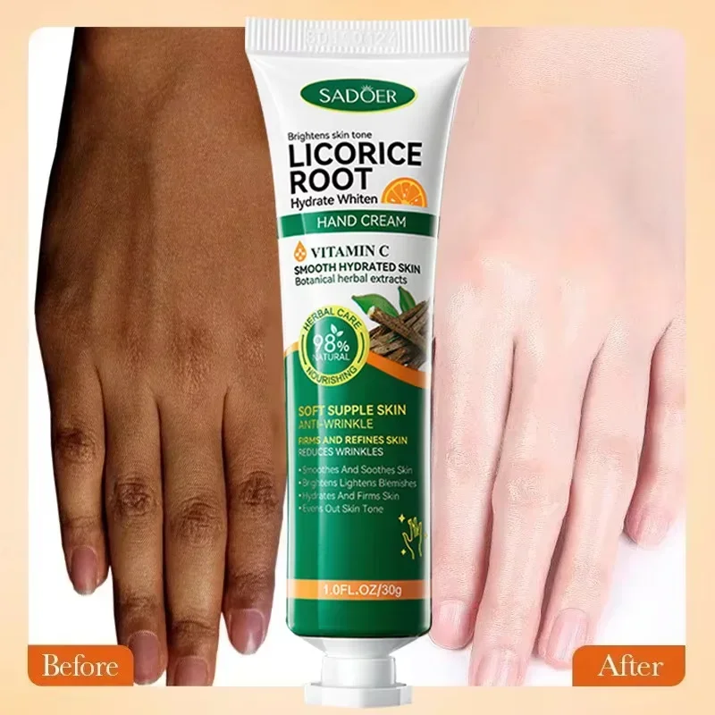 Crema para nudillos oscuros y brillo rápido, crema para manos, aclara las manchas de melanina, Corrector de manos, producto hidratante suavizante antigrietas