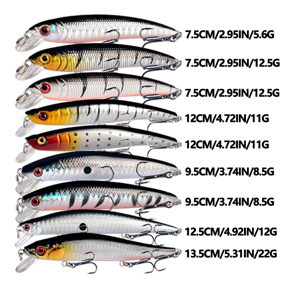 New 50pcs/Lot Fishing Lures Set Mixed 50 Varisized Fishing Tackle Model Artificial Make Quality Professional Hard Bait Wholesale