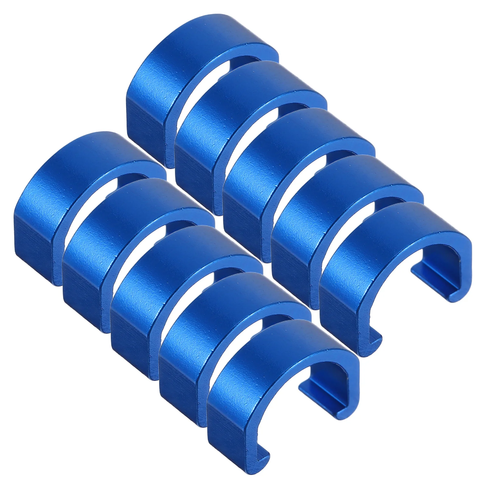 

10pcs Wire Clamps Tubing Clips C Shaped Buckle Bike Brake Line Fixing Pipe Clamp For Road Bikes Aluminum Alloy