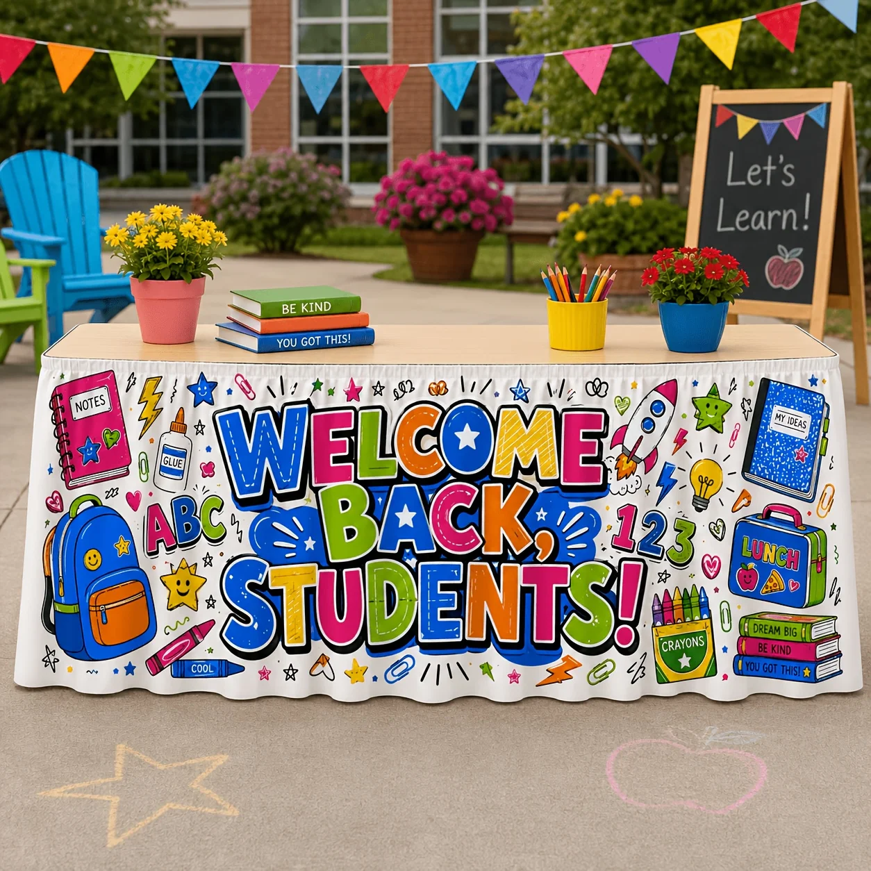 Suitable for school activities, classroom decoration, teacher's office, family study room, and school event polyester materials.