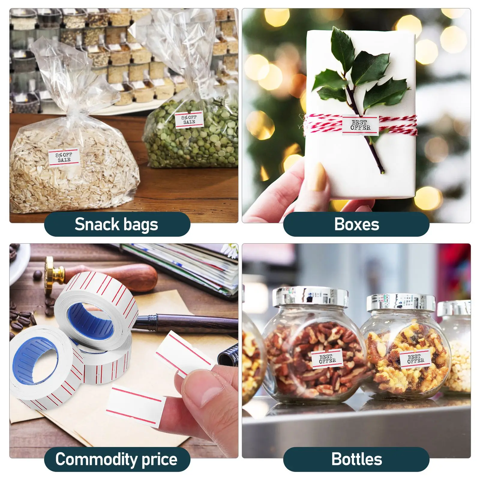 10 Rolls Price Labels For Retail Shops Self-Adhesive Price Sticker Price Price Marker Labeler Pricing Stickers For Supermarket