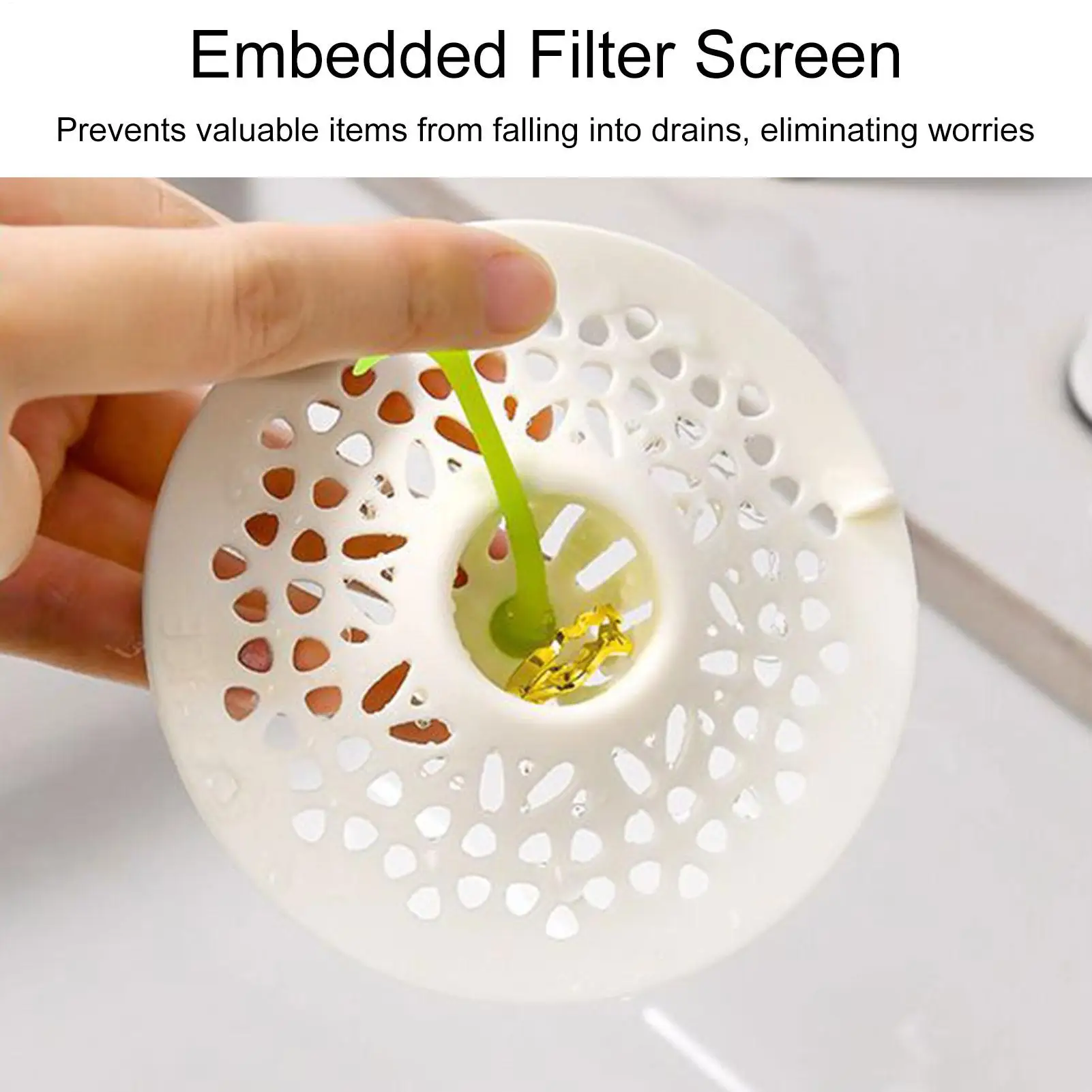 콩나물 손잡이가 있는 샤워 배수구 헤어 캐처, 샤워 바닥 배수구 거름망 헤어 캐처, 싱크대 바닥 스토퍼, 실리콘 욕실용