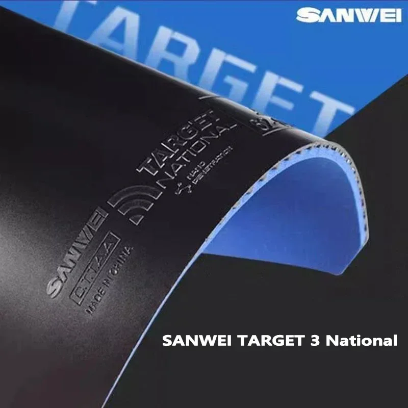 SANWEI Target 3 Table Tennis Rubber Sheet - Sticky Inverted, Blue Sponge, Cake Sponge, Original