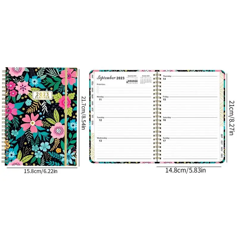 2023 Planner Daily Multifunction A5 Coil Design Book With Coated Label Separator Exquisite Weekly And Monthly Planners For