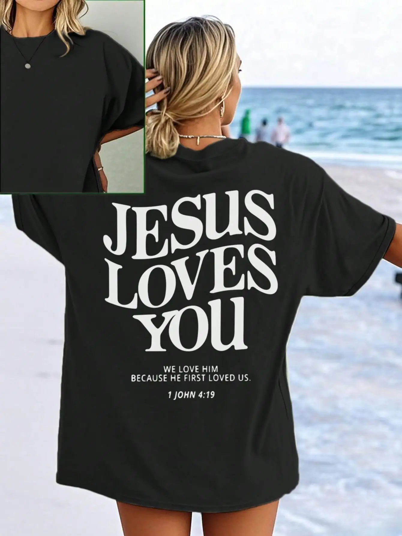 تي شيرت نسائي صيفي جديد كاجوال برقبة دائرية وأكمام قصيرة مع طباعة شعار بسيط، متعدد الاستخدامات للاستخدام اليومي. تيز الجرافيك