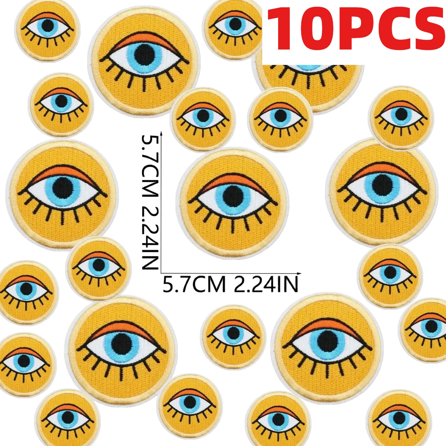 

10 шт. нашивок для декоративной вышивки: мультяшные цветочные логотипы, мультяшные закаты, для одежды, обуви, головных уборов, сумок