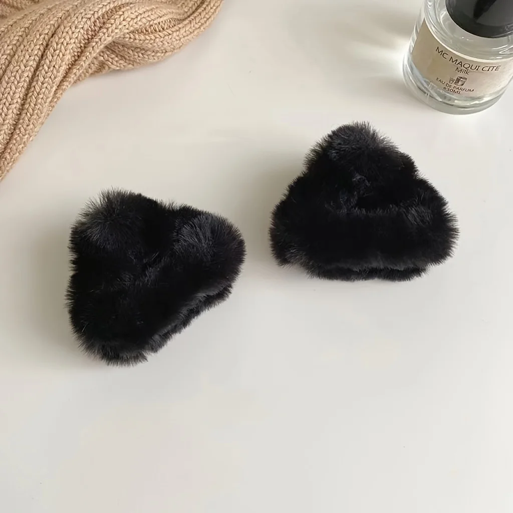 Niedliche Plüsch-Katzenohren-Haarspangen für Frauen, bezauberndes, flauschiges Haar-Accessoire für Ponyhaare und Pferdeschwänze, verspieltes Design für jeden Anlass. – Detail 4