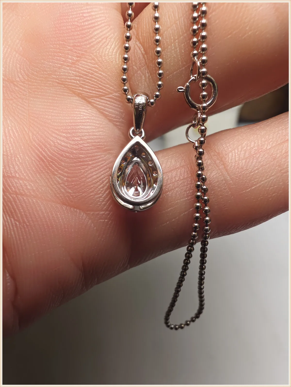 14K Solid Gold Lab-Grown Diamond 1CT Pear-Shaped Diamond Pendant IGI CVD HPHT Fine Jewelry Necklace Custom Wholesale