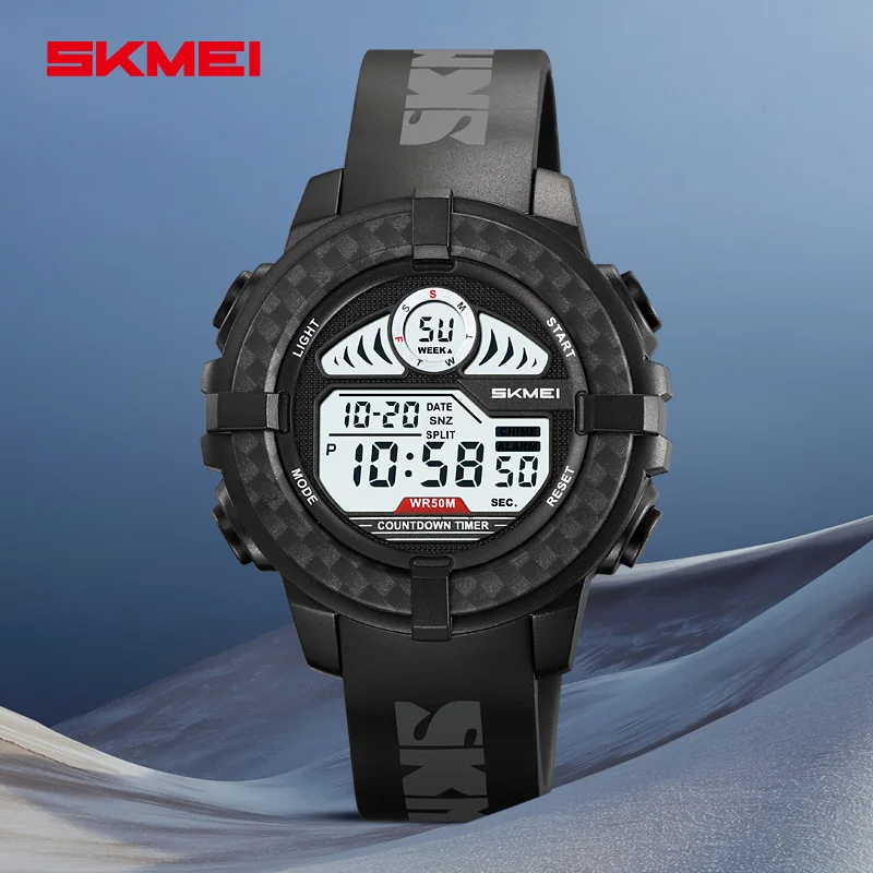 

SKMEI камуфляжные Chrono цифровые спортивные электронные часы для мужчин и женщин модные 5 бар водонепроницаемые наручные часы с секундомером Reloj Hombre