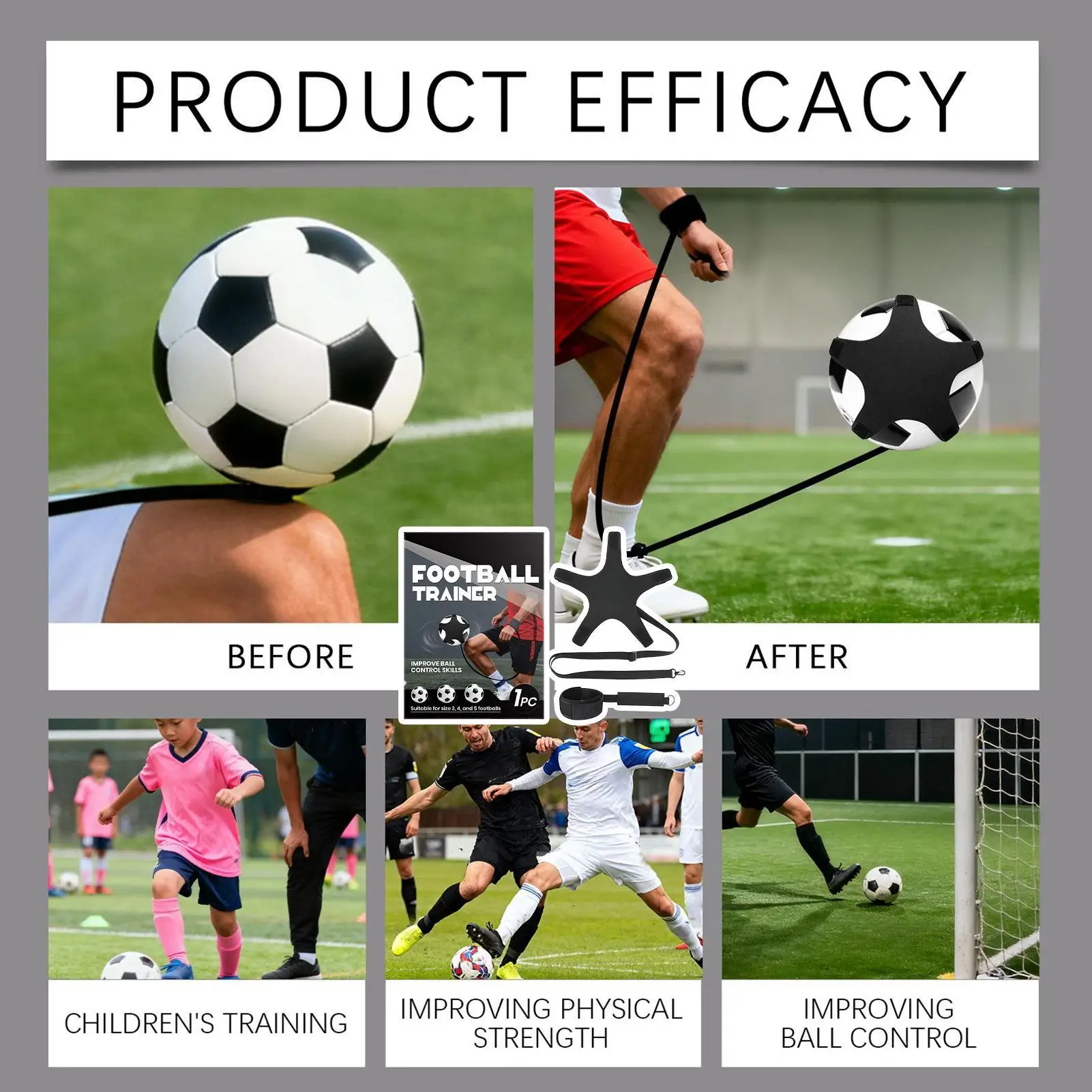 كرة القدم ركلة الظهر المدرب قابل للتعديل معصمه سلسلة كرة القدم شعوذة المدرب الكرة الطائرة ممارسة والعتاد كرة القدم التدريب المعونة #4